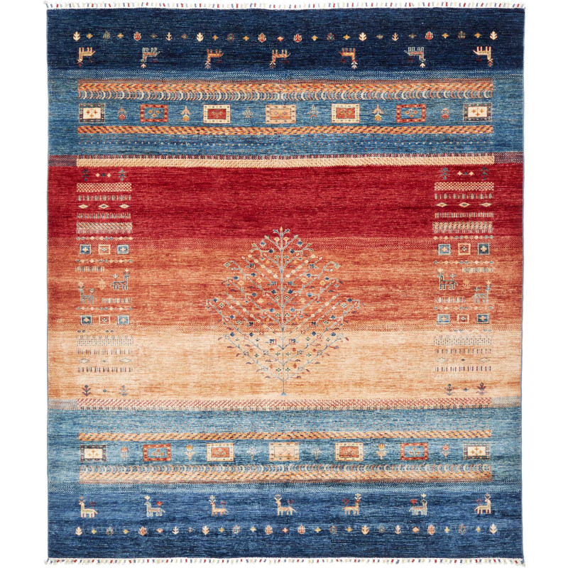 Rug Siva Pakistan 245x285 Blue Red Beige