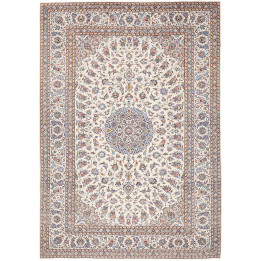 Hand Made Rug Kashan Persia 288x404 Ivory Blue