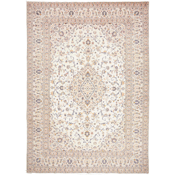 Hand Made Rug Kashan Persia 290x410 Ivory Dark