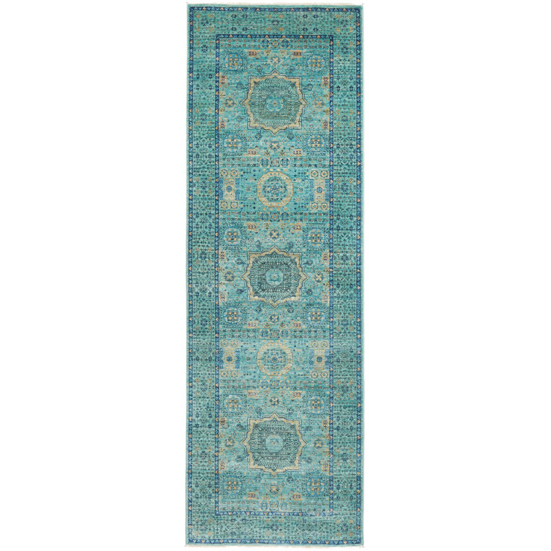 Rug Mamlouk Pakistan 79x248 Turquoise Emerald O