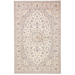 Hand Made Rug Kashan Persia 200x305 Ivory Blue