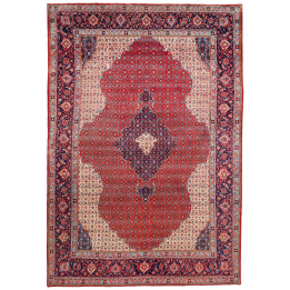 Hand Made Rug Sarough Persia 214x313 Red Dark B