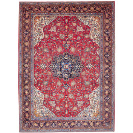 Hand Made Rug Sarough Persia 264x360 Red Ivory