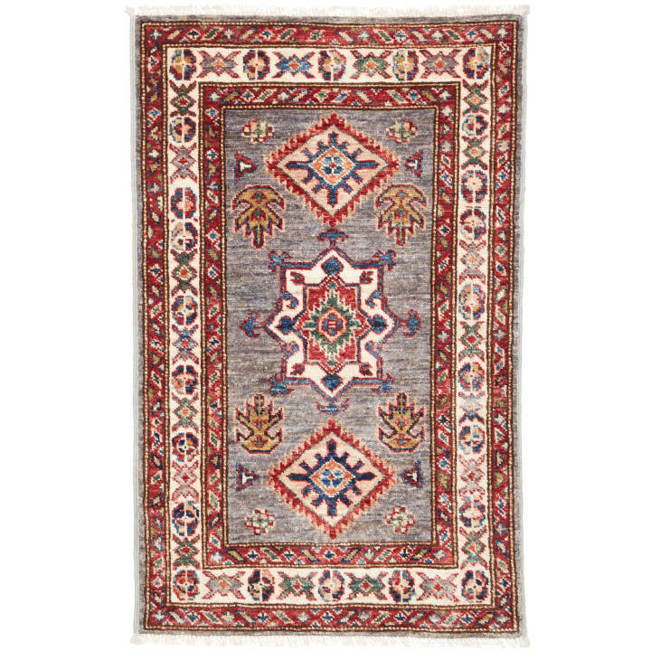 Hand Made Rug Kazak Fine Pakistan 56x90 Grey Re