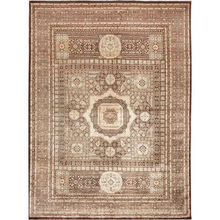 Hand Made Rug Kairo Pakistan 266x356 Brown Beig