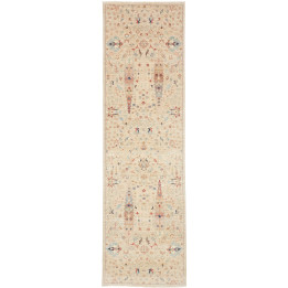 Tappeto Originale Floralia Pakistan 83x291 Beig