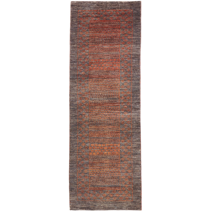 Hand Made Rug Cromopura Pakistan 80x243 Dark Gr