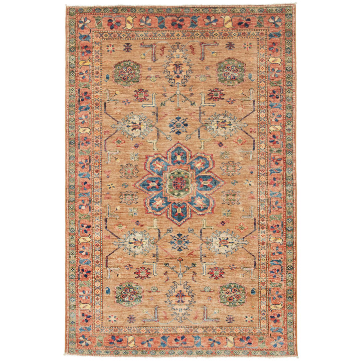 Hand Made Rug Kazak Fine Pakistan 126x192 Rust