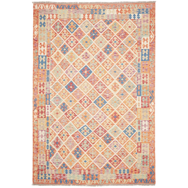 Hand Made Rug Kilim Afghanistan 203x301 Orange