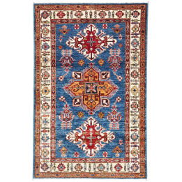 Hand Made Rug Kazak Fine Pakistan 103x158 Blue