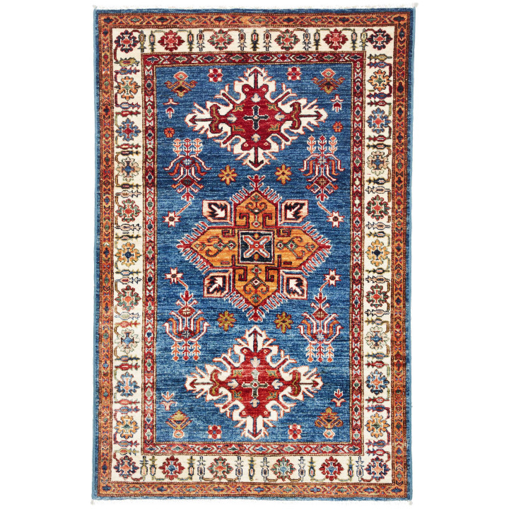 Hand Made Rug Kazak Fine Pakistan 103x158 Blue