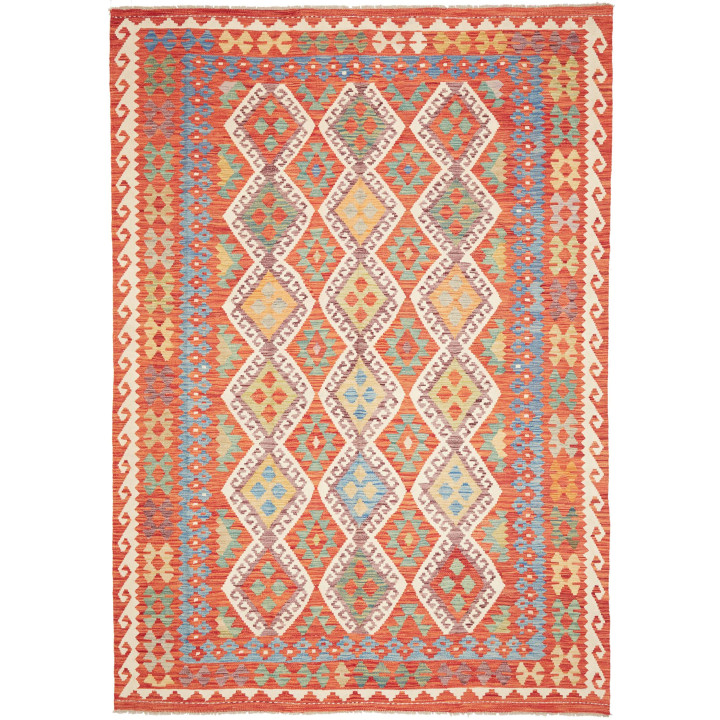 Hand Made Rug Kilim Afghanistan 209x289 Rust Li