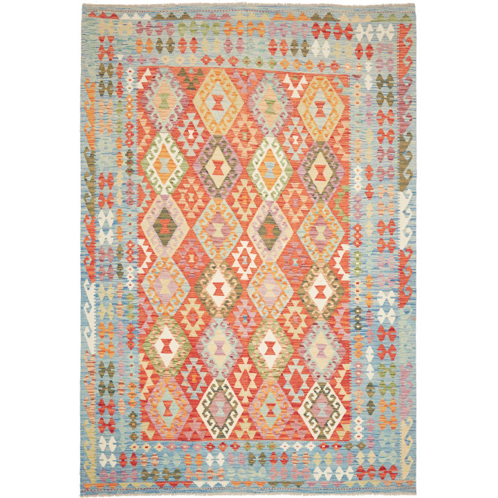 Hand Made Rug Kilim Afghanistan 203x291 Brick R