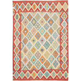 Hand Made Rug Kilim Afghanistan 177x254 Red Lig