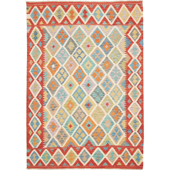 Hand Made Rug Kilim Afghanistan 177x254 Red Lig