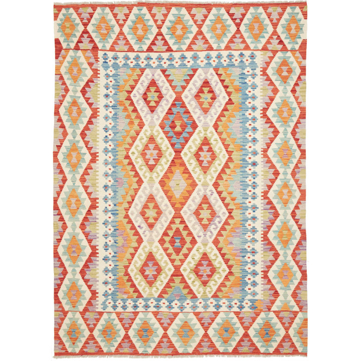 Hand Made Rug Kilim Afghanistan 171x242 Red Ivo
