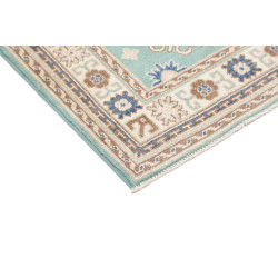 Rug Kazak Afghanistan 79x201 Turquoise Beige Bl