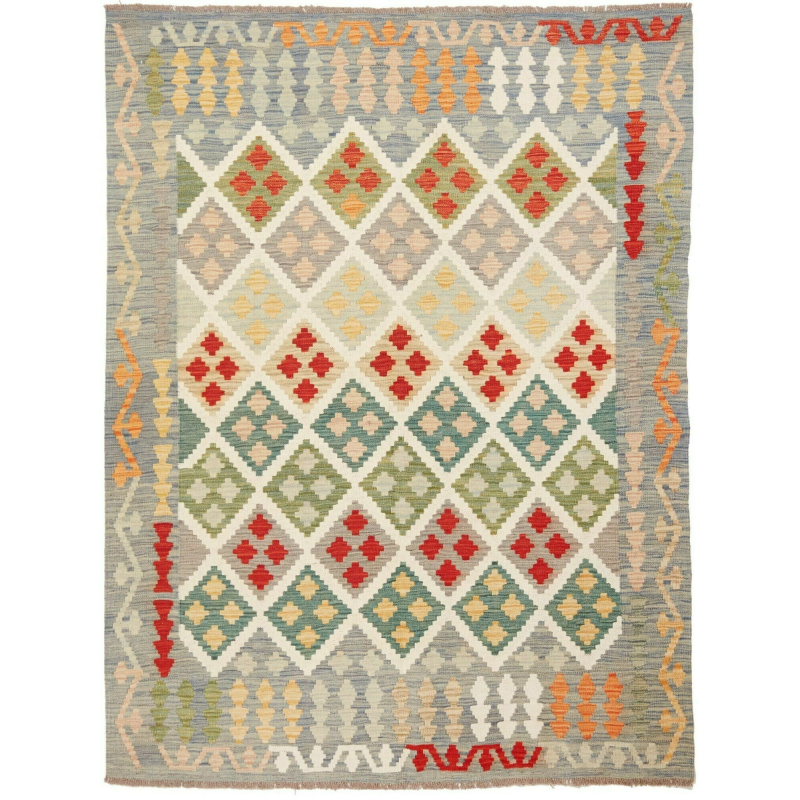 Kilim 150x200 Cm Kilim, Afghanistan, Hand-carded Wool (warp: