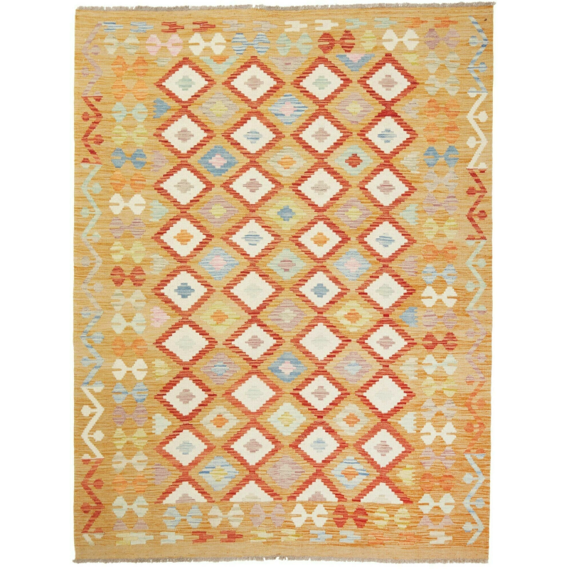 Kilim 150x199 Cm Kilim Afghanistan Hand-carded Wool (warp: