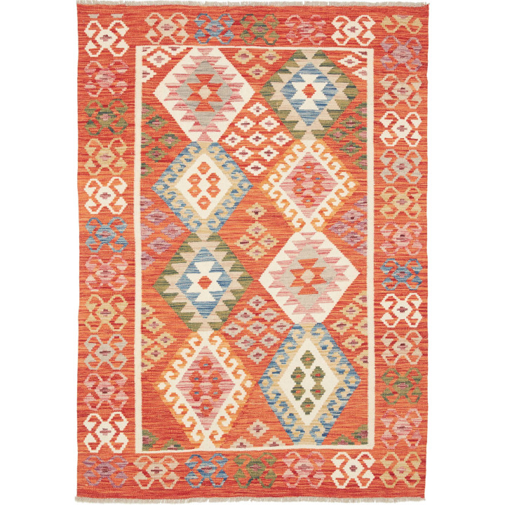 Hand Made Rug Kilim Afghanistan 128x179 Red Bei