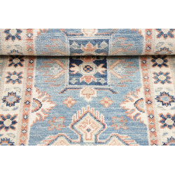 Rug Kazak Afghanistan 62x188 Sky Blue Cream Pea