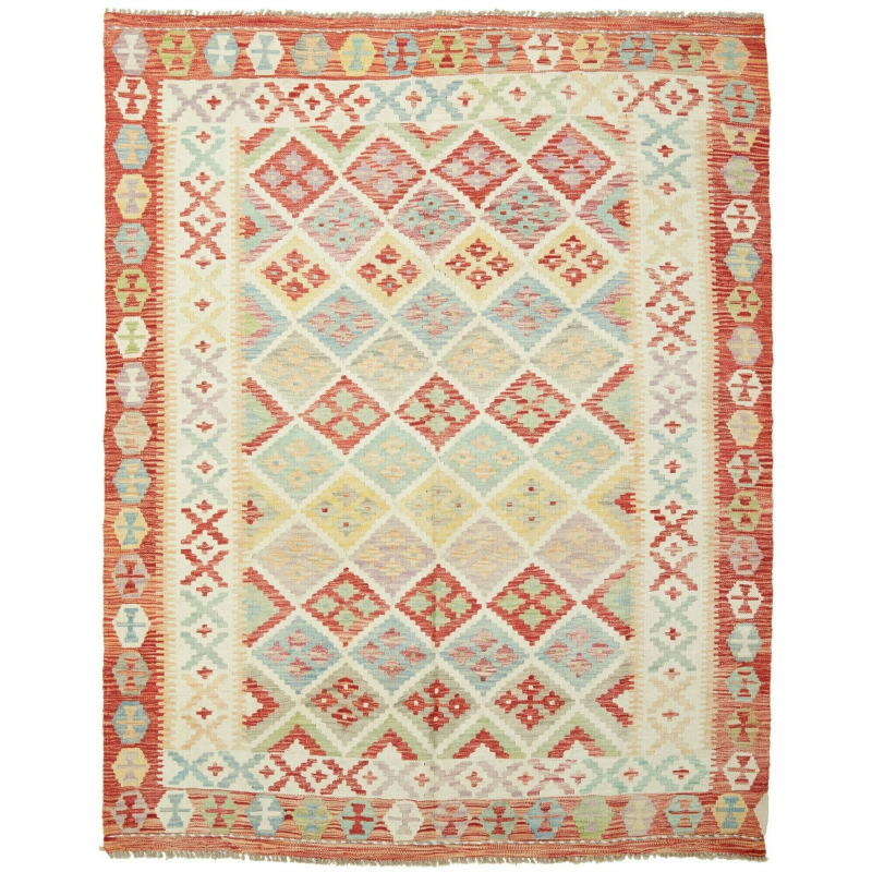 Kilim 157x195 Cm Afghan Kilim. Hand-carded Wool (cotton