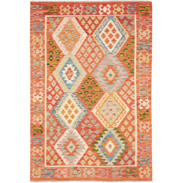 Hand Made Rug Kilim Afghanistan 126x185 Orange