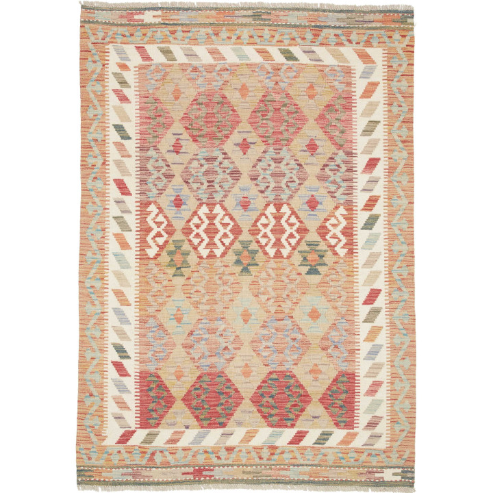 Hand Made Rug Kilim Afghanistan 126x178 Brick R