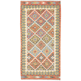 Hand Made Rug Kilim Afghanistan 102x199 Orange