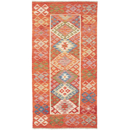 Hand Made Rug Kilim Afghanistan 105x202 Red Mul