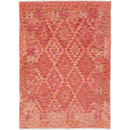 Hand Made Rug Kilim Afghanistan 128x177 Coral R