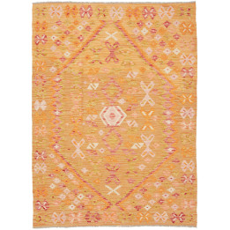 Hand Made Rug Kilim Afghanistan 129x176 Orange