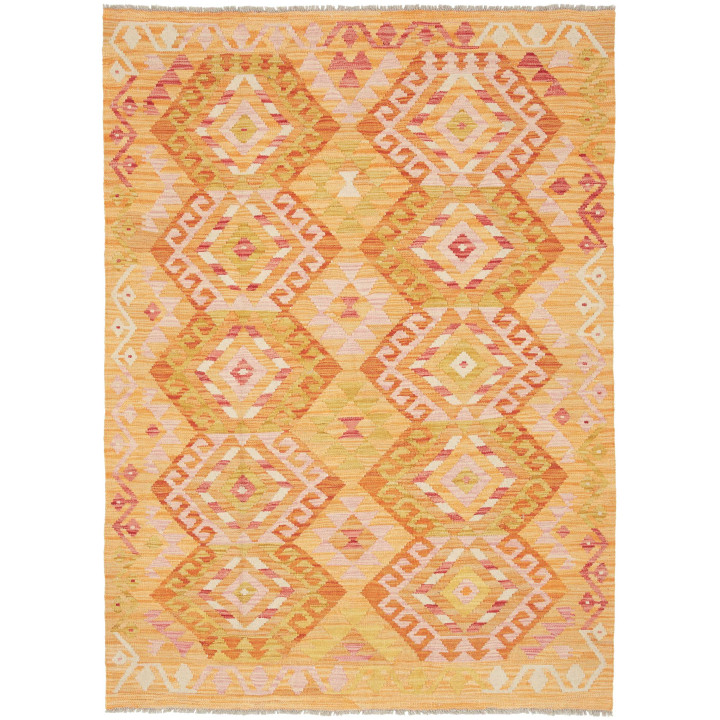 Hand Made Rug Kilim Afghanistan 125x174 Orange