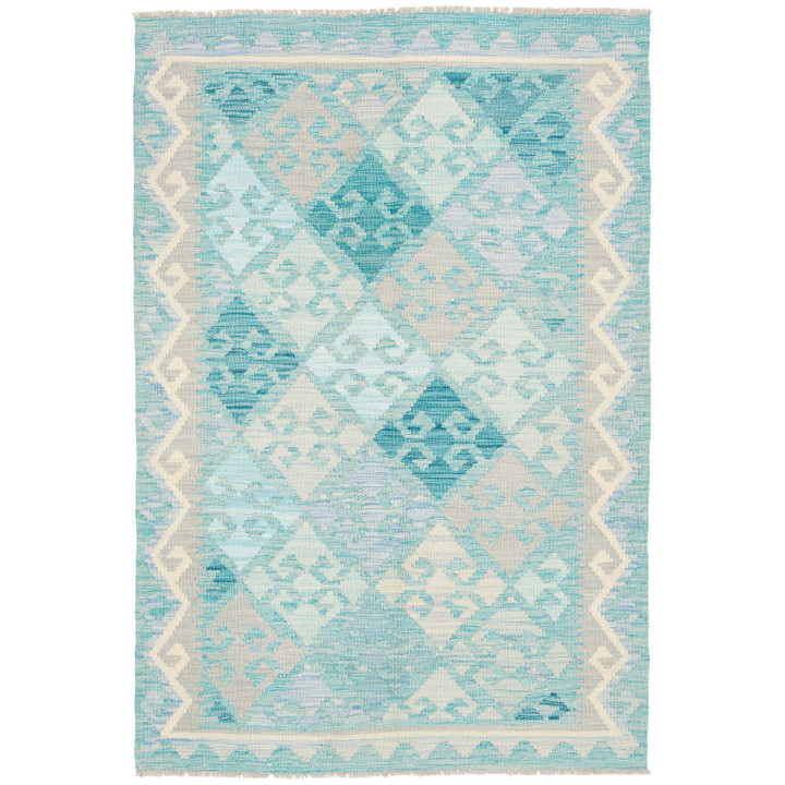 Hand Made Rug Kilim Afghanistan 99x149 Light Bl