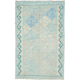 Hand Made Rug Kilim Afghanistan 95x154 Light Bl