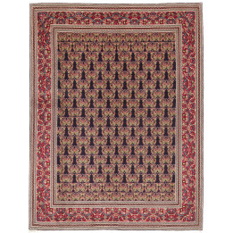 Hand Made Rug Tabriz 50 Raj Persia 160x212 Dark