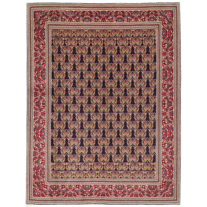 Hand Made Rug Tabriz 50 Raj Persia 160x212 Dark