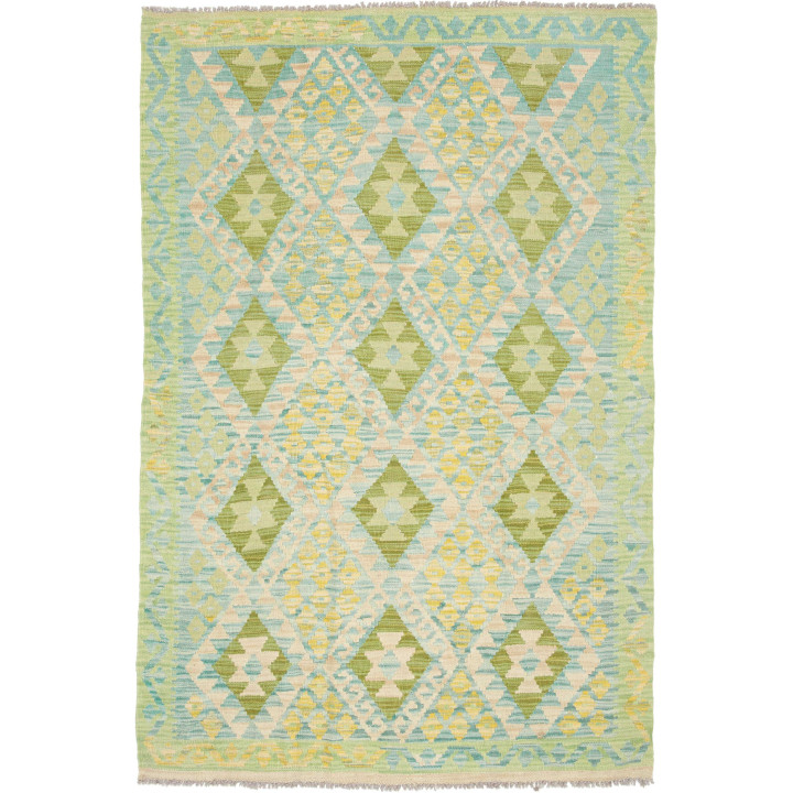 Hand Made Rug Kilim Afghanistan 128x188 Green L
