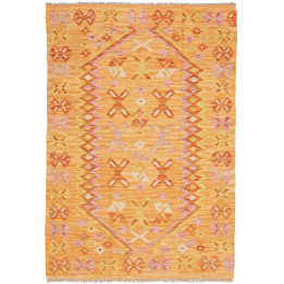 Hand Made Rug Kilim Afghanistan 102x148 Orange
