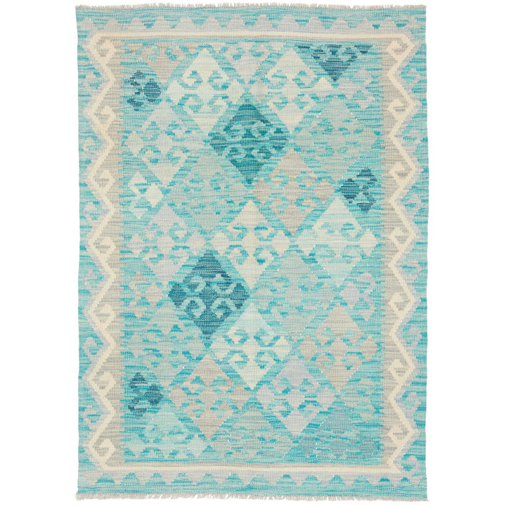 Hand Made Rug Kilim Afghanistan 104x149 Turquoi