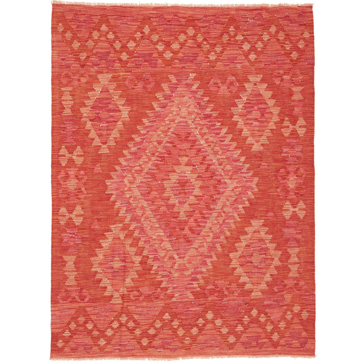 Hand Made Rug Kilim Afghanistan 126x170 Red Ora