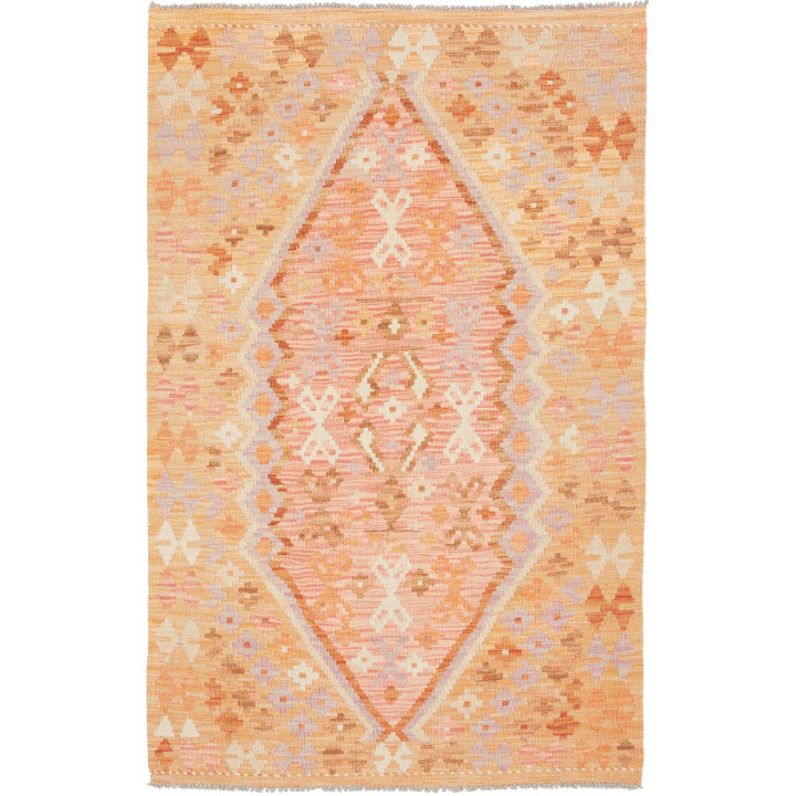 Hand Made Rug Kilim Afghanistan 98x152 Orange B