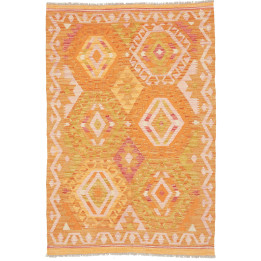 Hand Made Rug Kilim Afghanistan 103x151 Orange