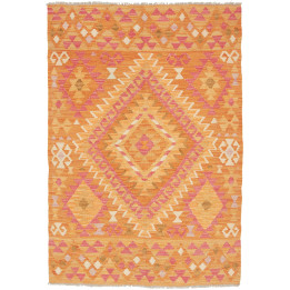 Hand Made Rug Kilim Afghanistan 100x146 Orange