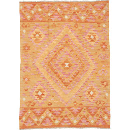Hand Made Rug Kilim Afghanistan 102x144 Orange