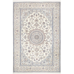 Hand Made Rug Nain 9la Persia 204x304 Ivory Blu