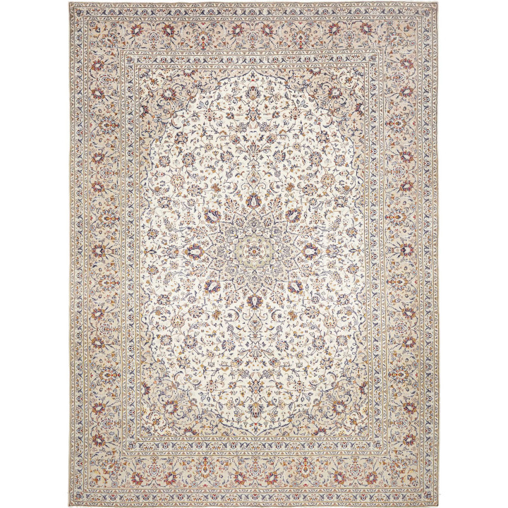 Hand Made Rug Kashan Persia 290x403 Ivory Dark