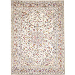 Hand Made Rug Kashan Persia 253x340 Ivory Dark