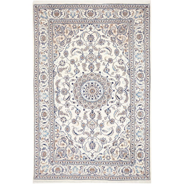 Hand Made Rug Nain Kashmar Persia 200x307 Ivory