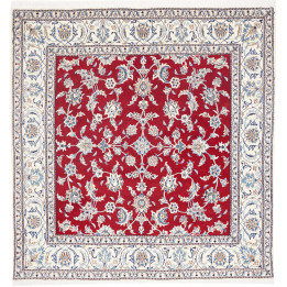Hand Made Rug Nain Kashmar Persia 197x204 Red I